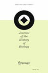 JOURNAL OF THE HISTORY OF BIOLOGY杂志封面
